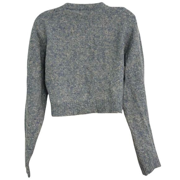 NEW TAHARI Cropped V-Neck Cardigan Blue Green Women’s Size Medium Spring Fall - Picture 5 of 10